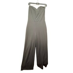 Lulus Black Strapless Wide Leg Jumpsuit Womens Size‎ Medium Formal Party Romper